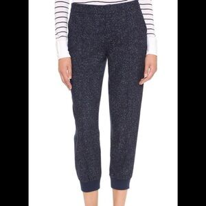 Club Monaco navy blue Briton speckled tweed jogger pants slacks wool blend 2